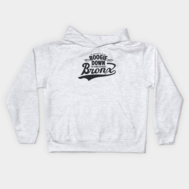 Boogie Down Bronx Style - 50 years of Hip Hop Kids Hoodie by Boogosh